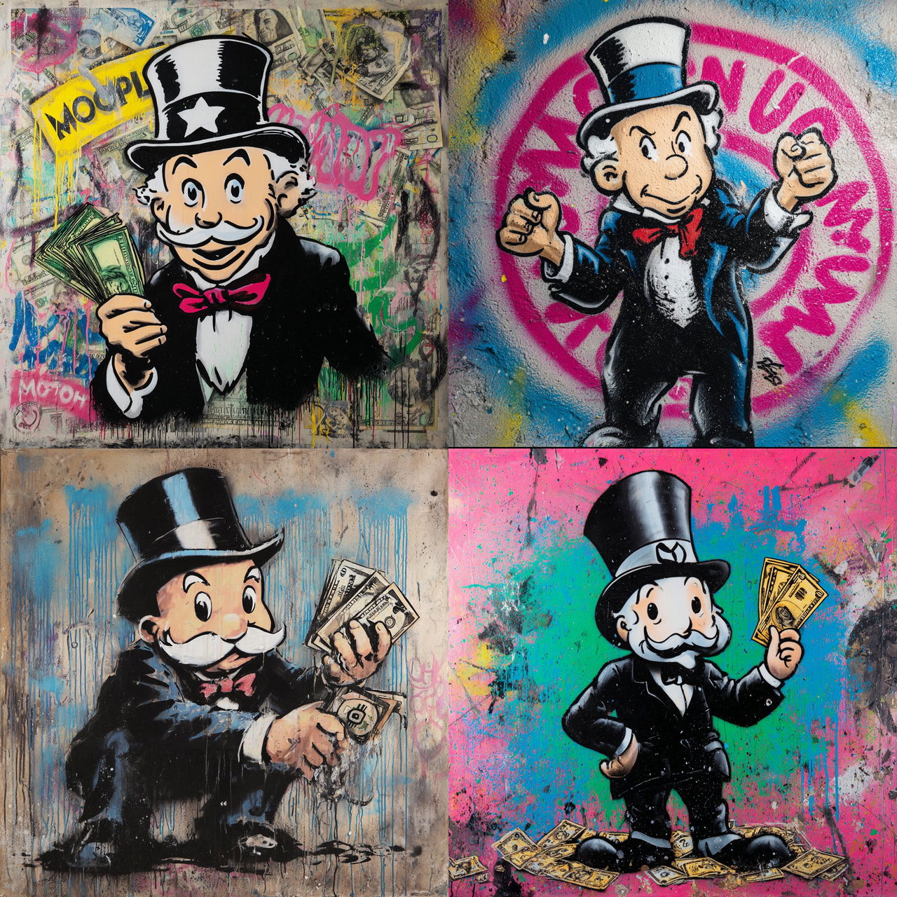 Alec Monopoly style, Midjourney V7, render 1 of 4