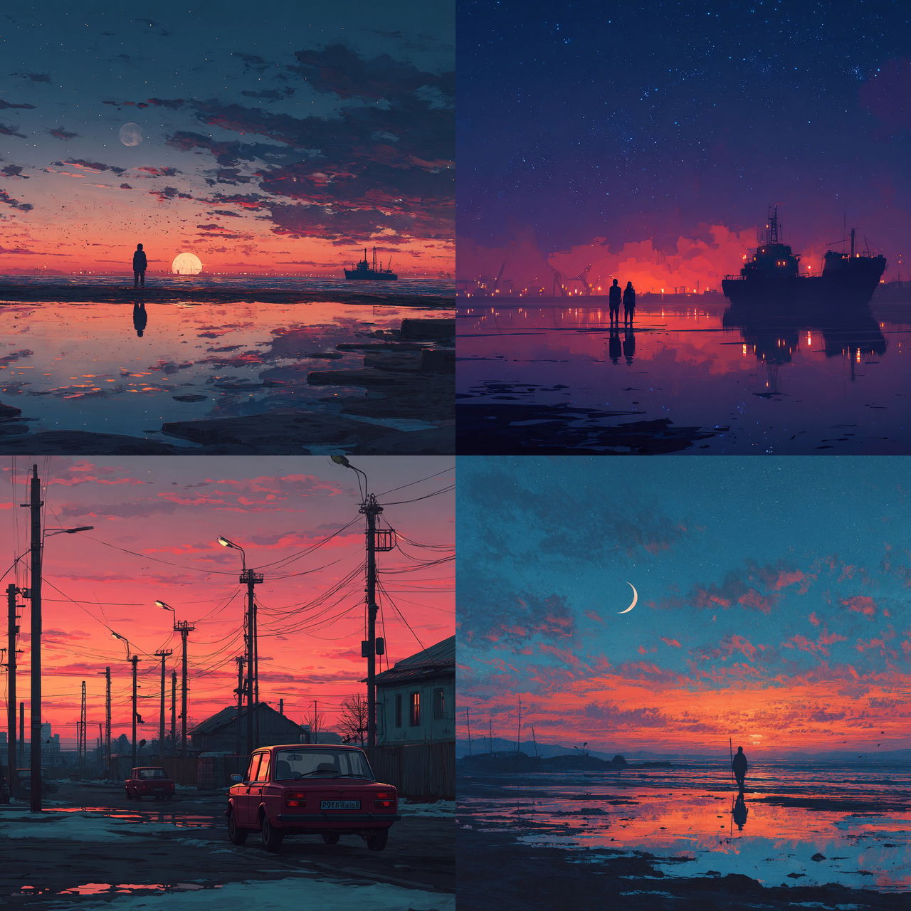 Alena Aenami style, Midjourney V7, render 1 of 4