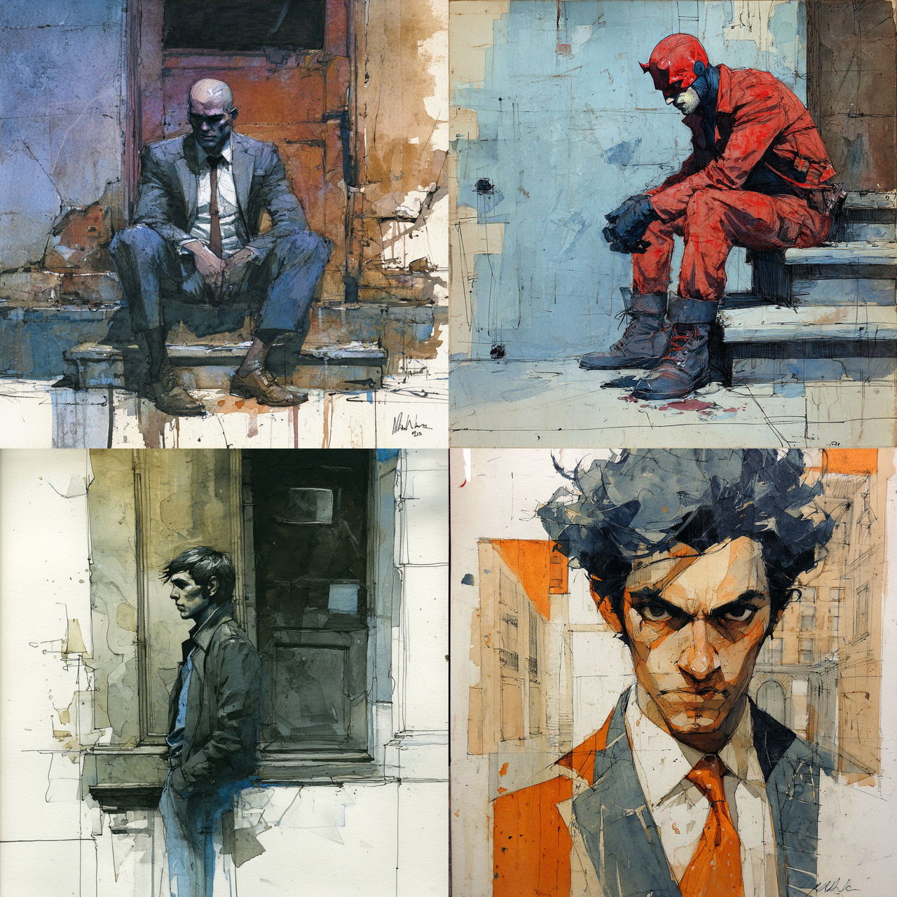 Alex Maleev style, Midjourney V7, render 1 of 4