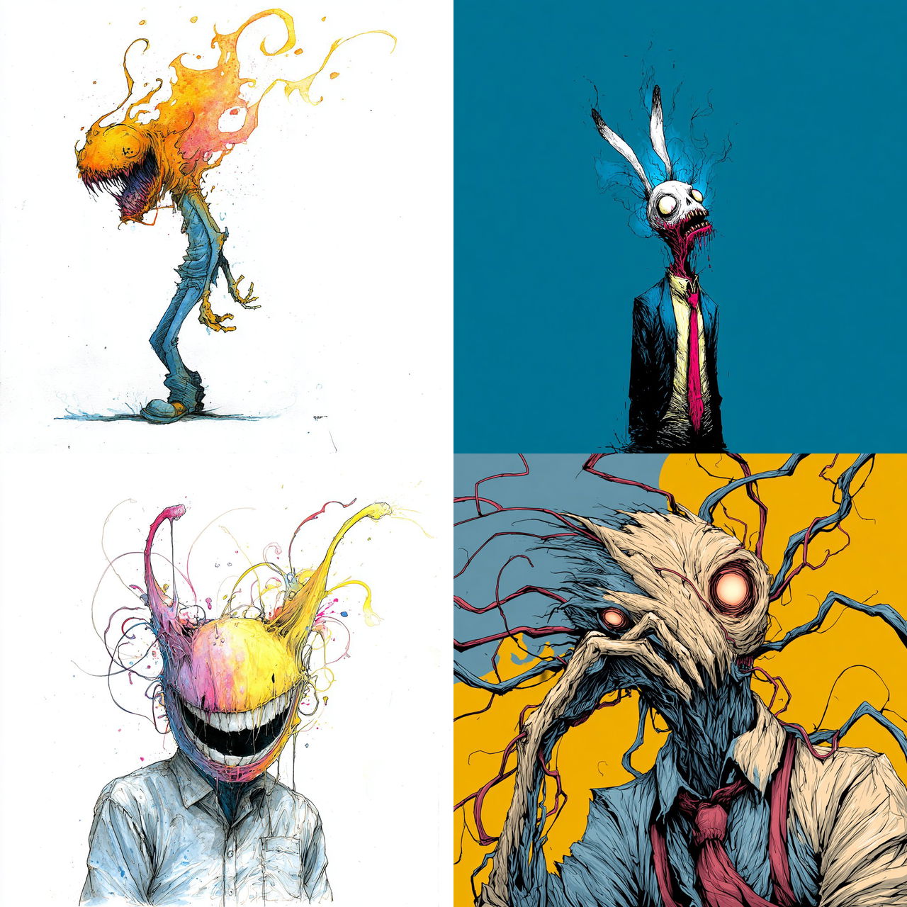 Alex Pardee style, Midjourney V7, render 1 of 4