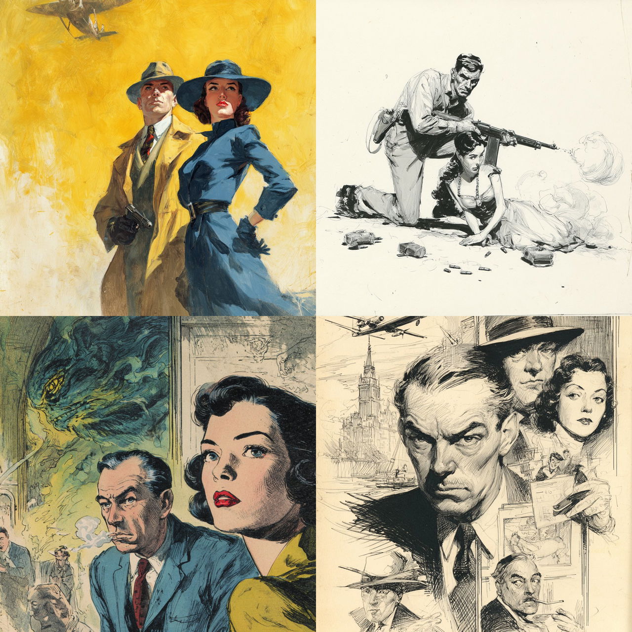 Alex Raymond style, Midjourney V7, render 1 of 4