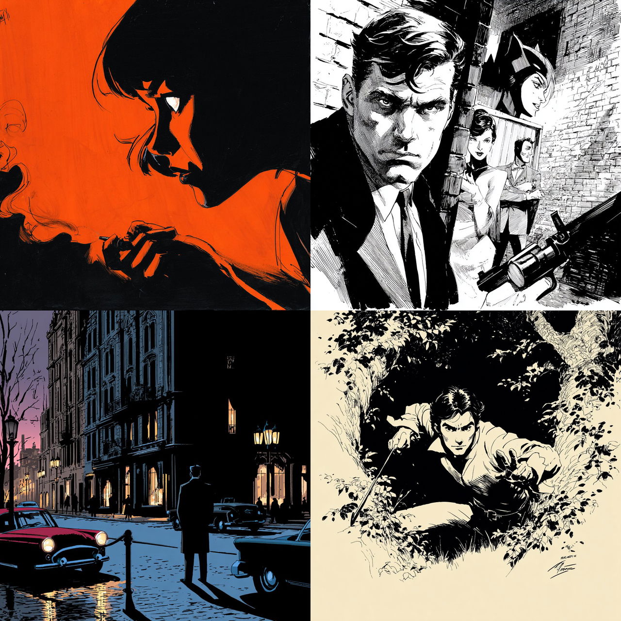Alex Toth style, Midjourney V7, render 1 of 4