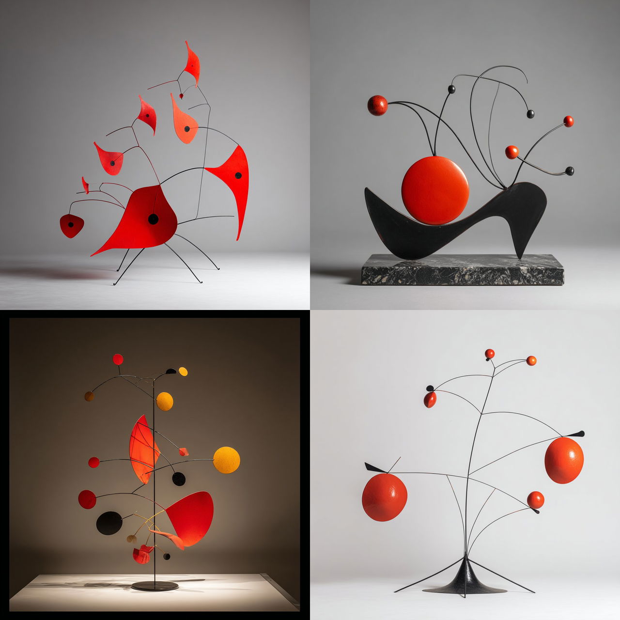 Alexander Calder style, Midjourney V7, render 1 of 4