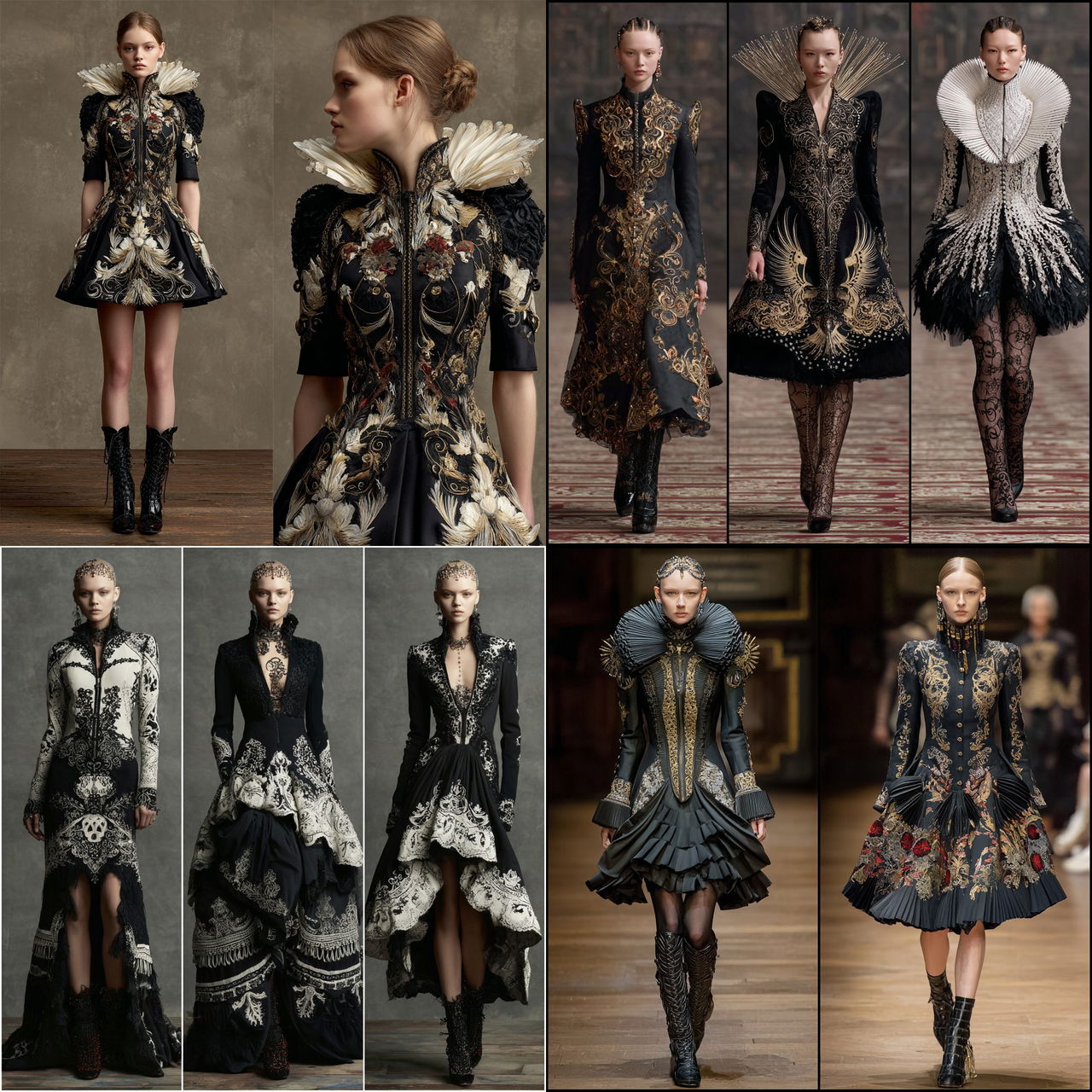 Alexander McQueen style, Midjourney V7, render 1 of 4