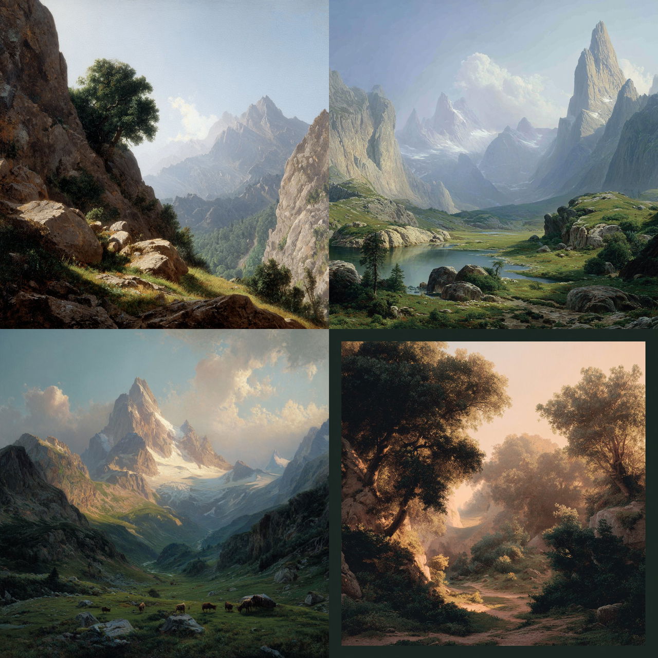 Alexandre Calame style, Midjourney V7, render 1 of 4