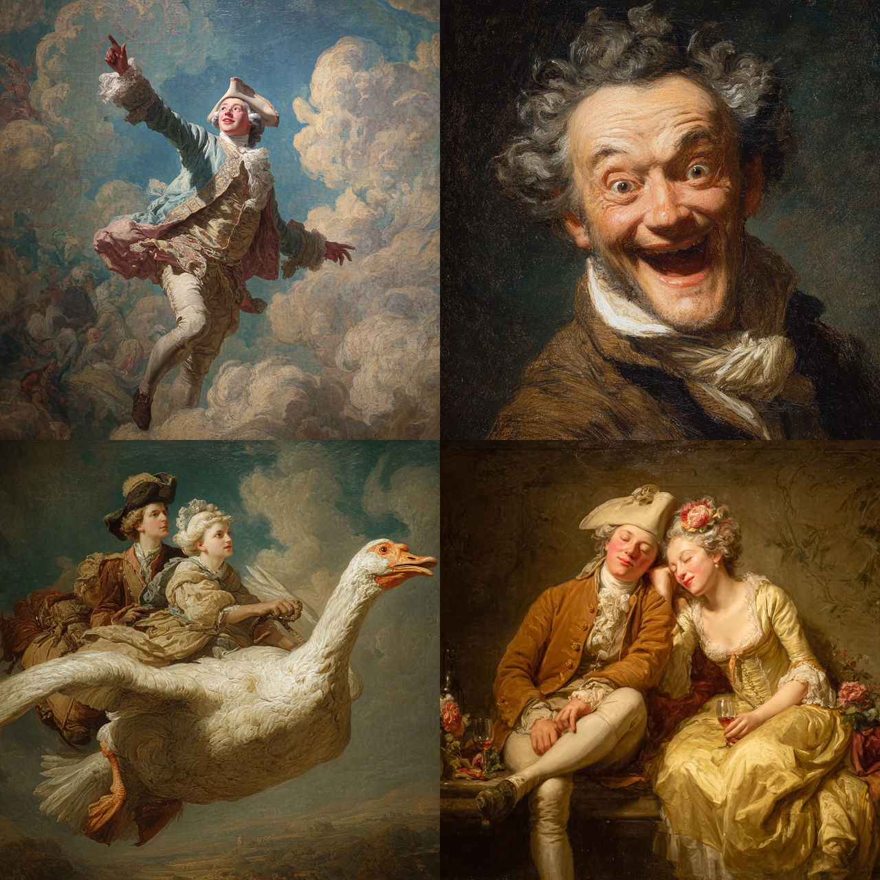 Alexandre-Evariste Fragonard style, Midjourney V7, render 1 of 4