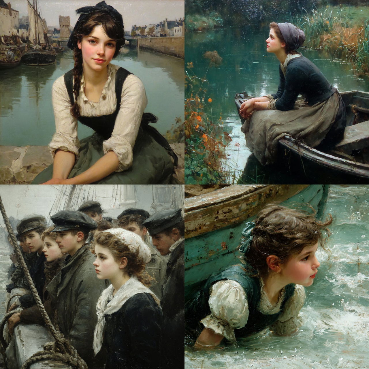 Alfred Guillou style, Midjourney V7, render 1 of 4