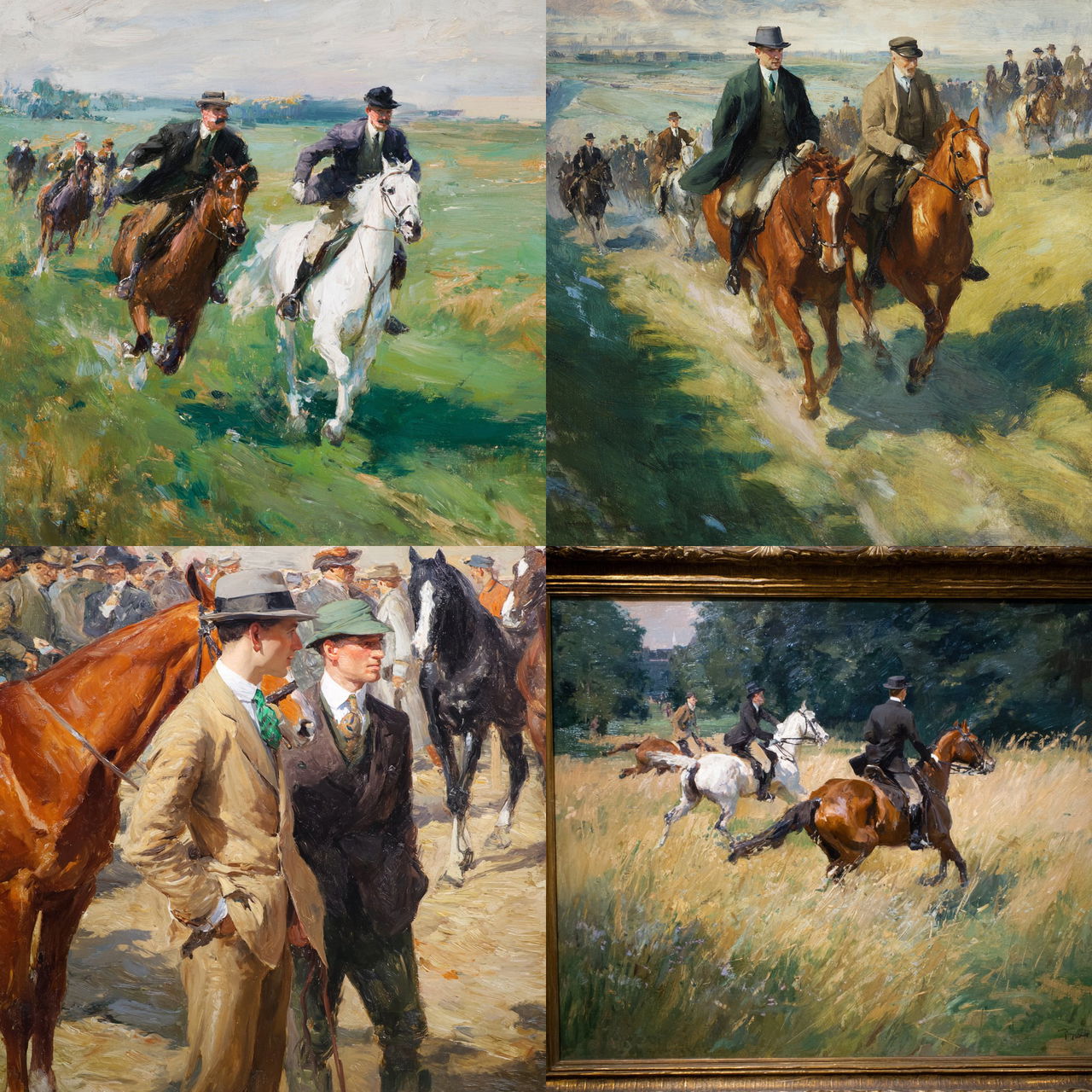 Alfred Munnings style, Midjourney V7, render 1 of 4