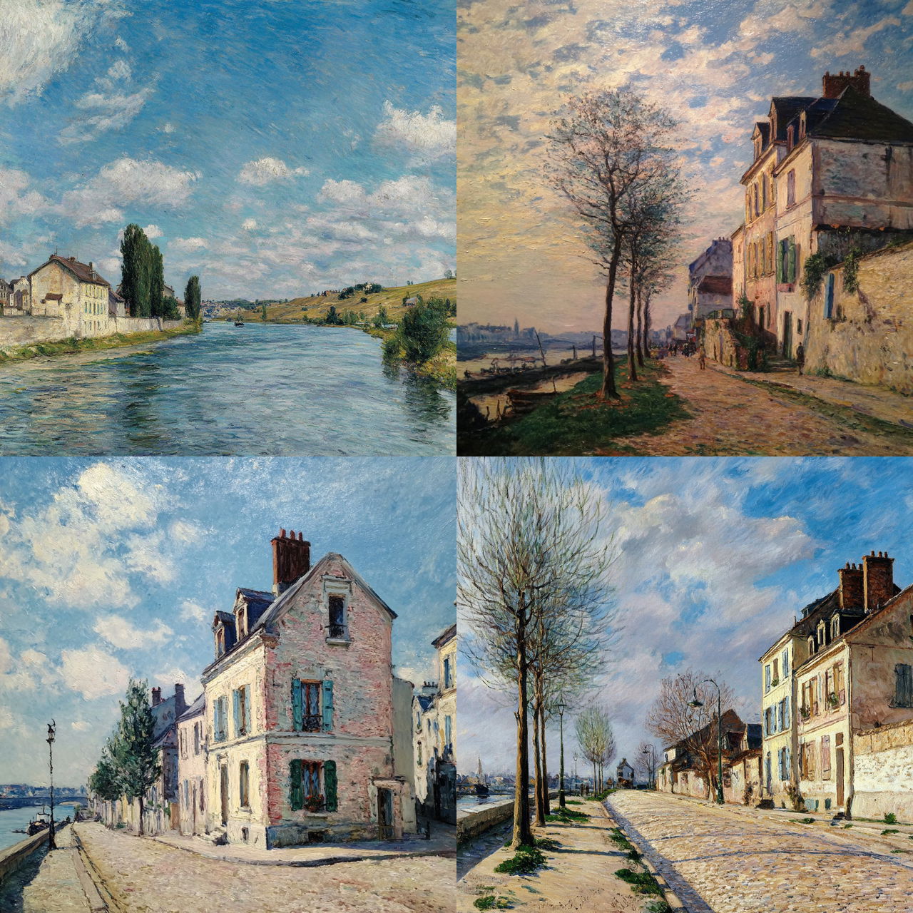Alfred Sisley style, Midjourney V7, render 1 of 4