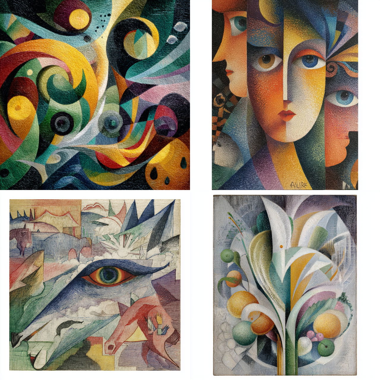 Alice Bailly style, Midjourney V7, render 1 of 4