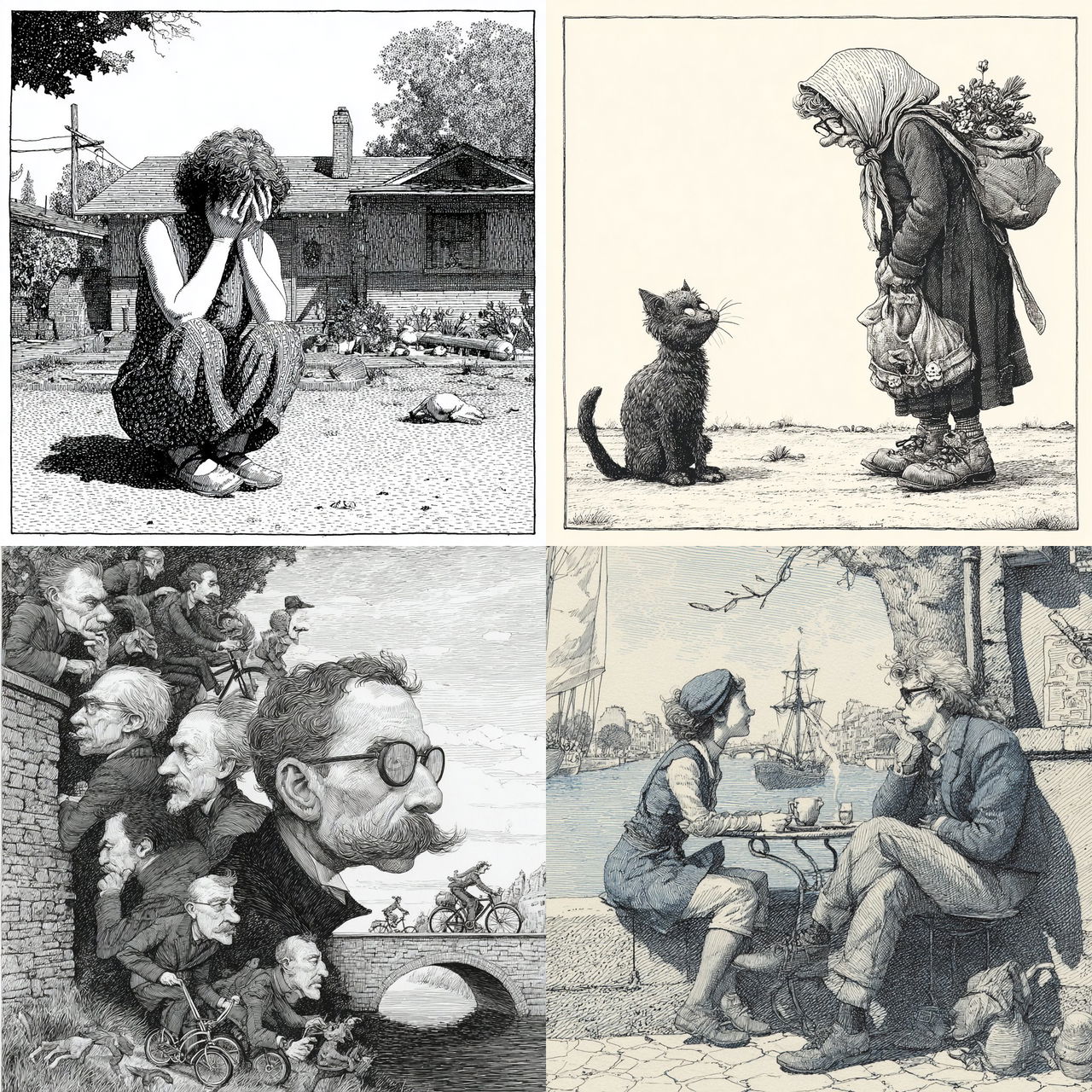 Aline Kominsky-Crumb style, Midjourney V7, render 1 of 4