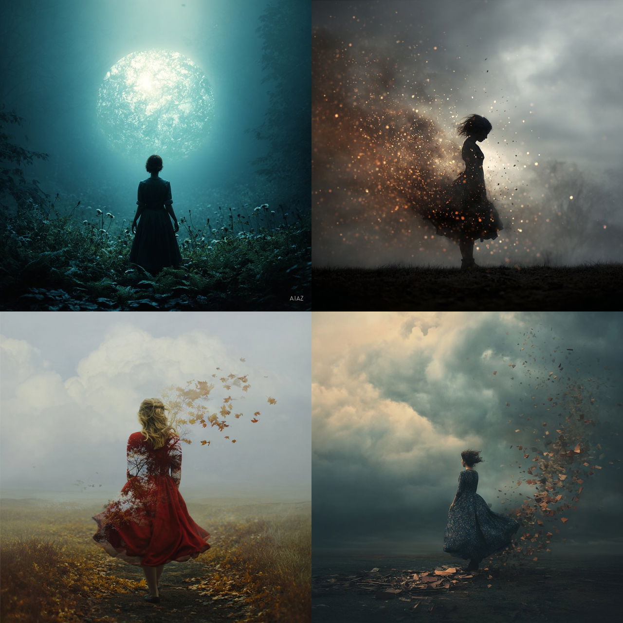 Aliza Razell style, Midjourney V7, render 1 of 4