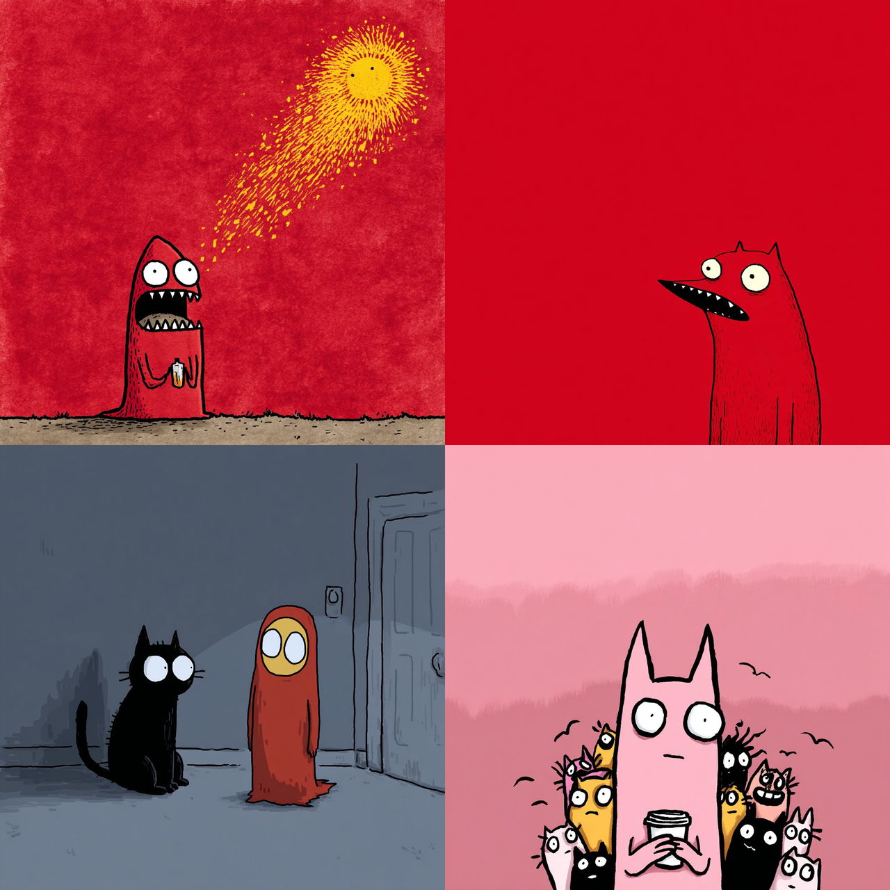 Allie Brosh style, Midjourney V7, render 1 of 4
