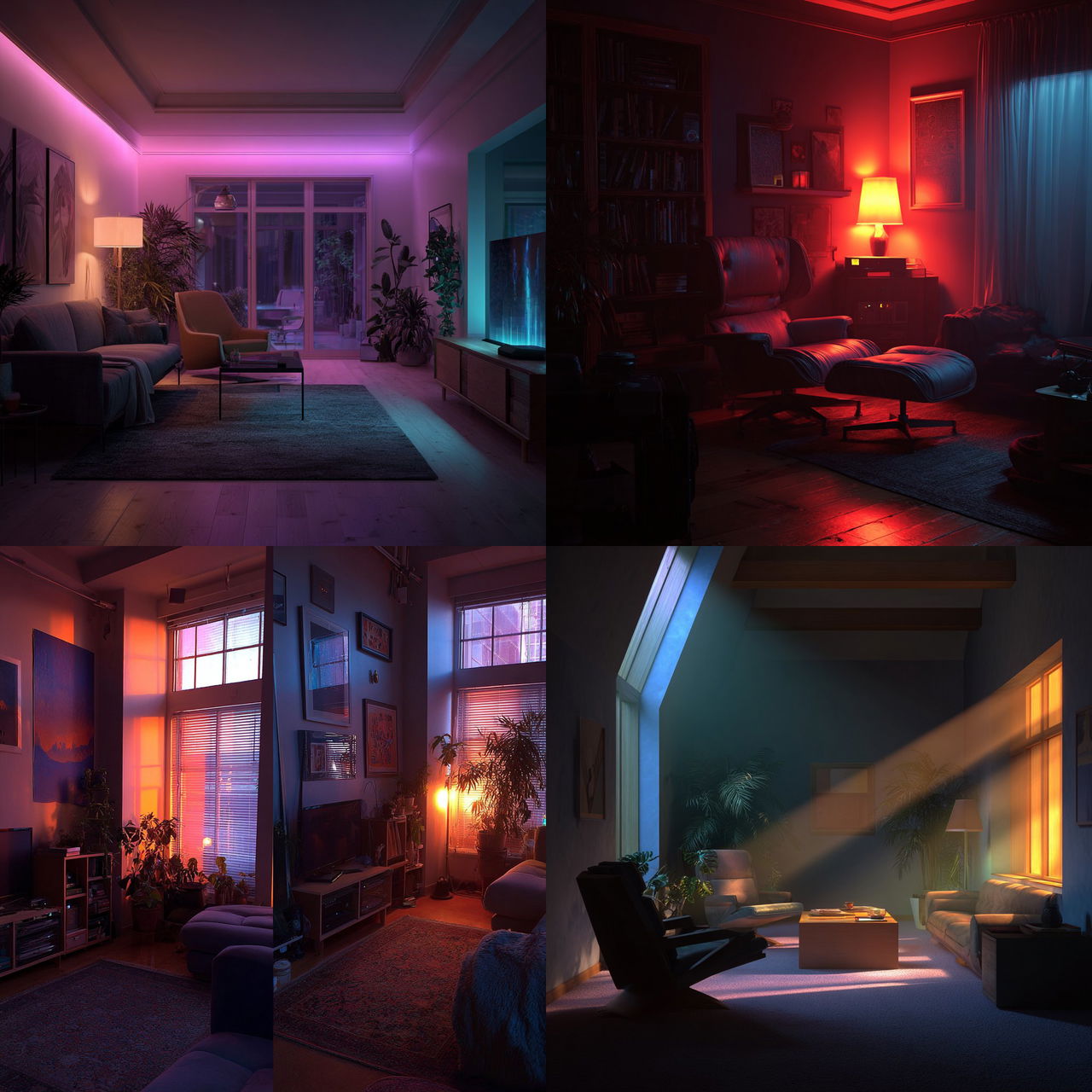 Ambient lighting style, Midjourney V7, render 1 of 4