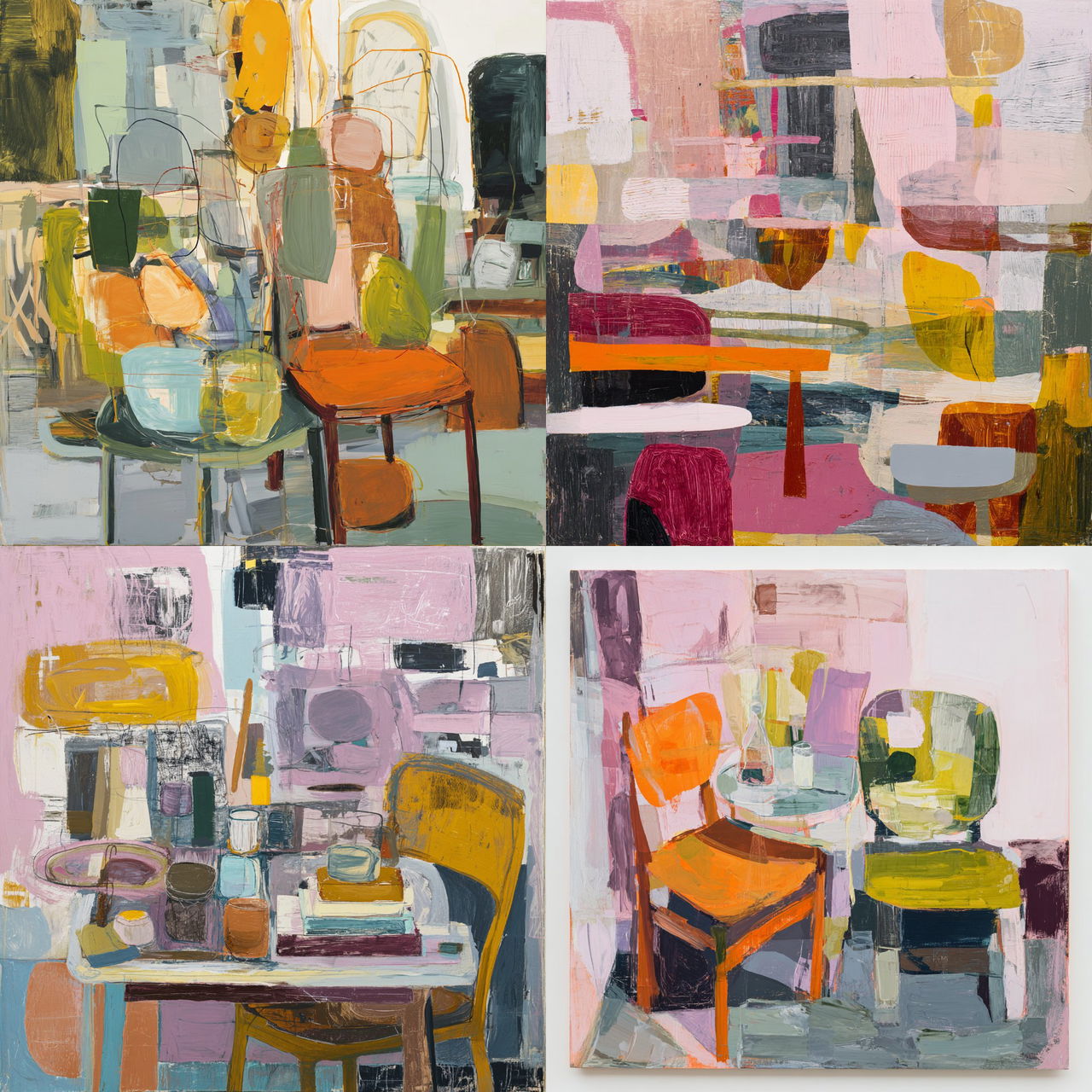 Amy Sillman style, Midjourney V7, render 1 of 4