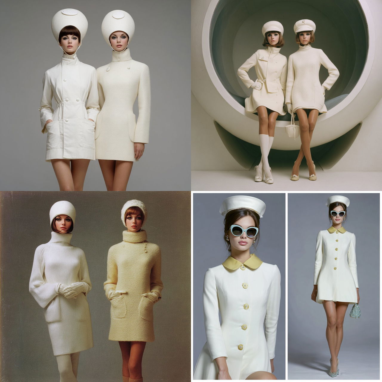 Andre Courreges style, Midjourney V7, render 1 of 4