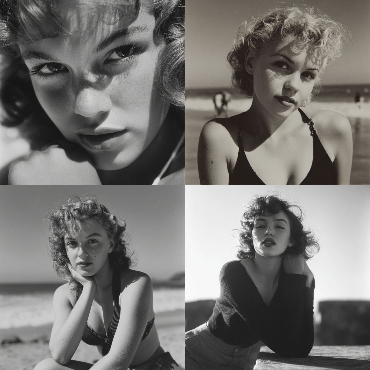 Andre de Dienes style, Midjourney V7, render 1 of 4
