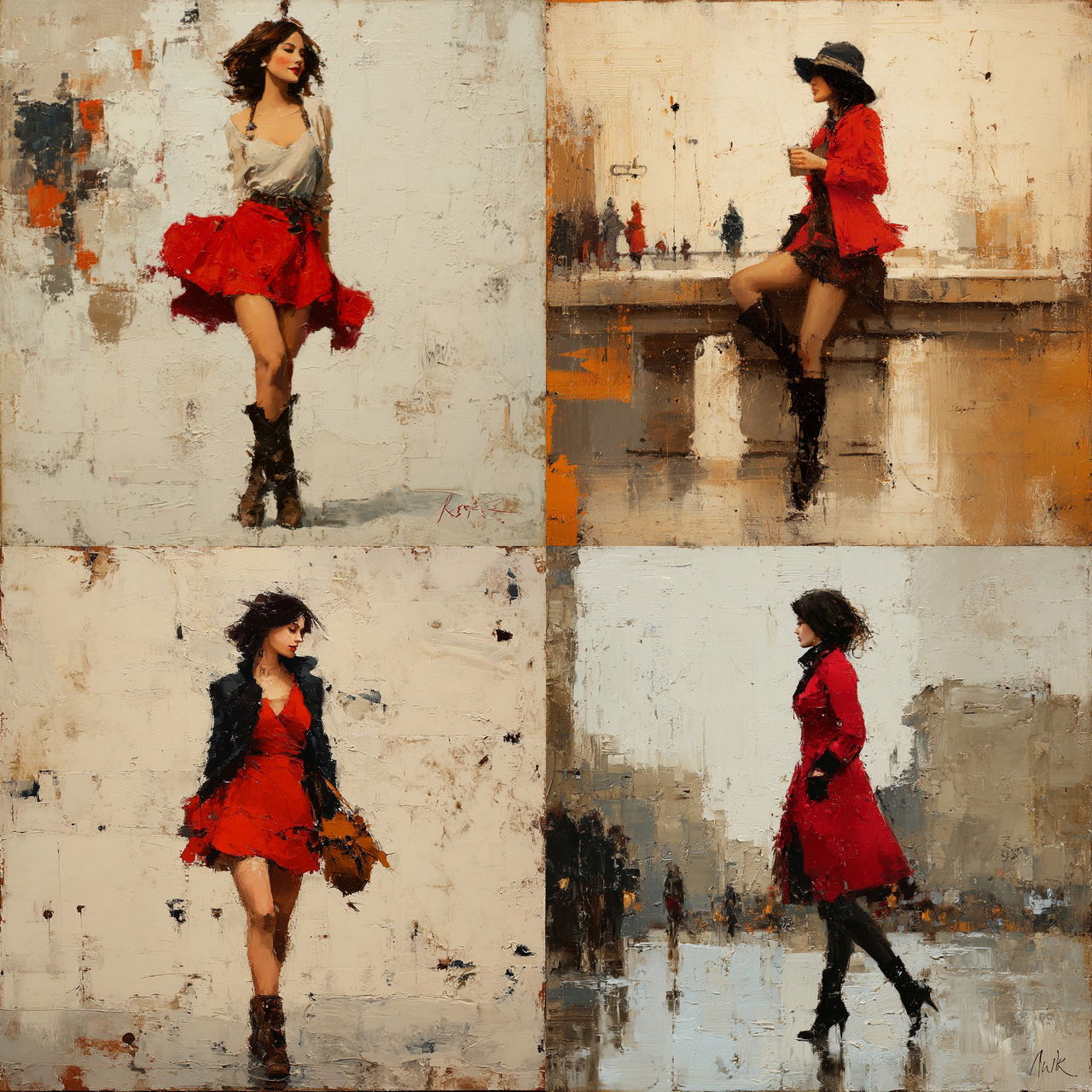 Andre Kohn style, Midjourney V7, render 1 of 4