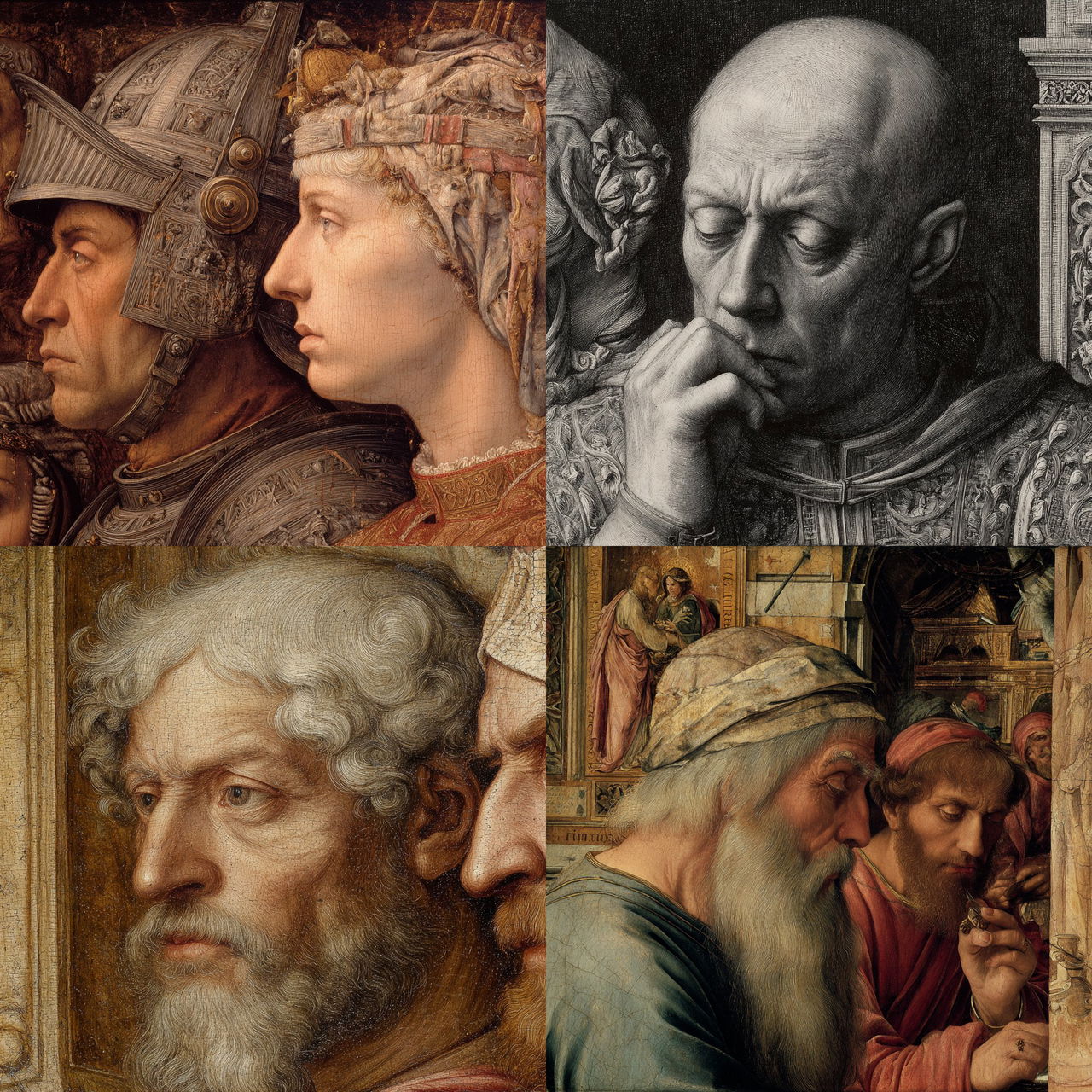 Andrea Mantegna style, Midjourney V7, render 1 of 4