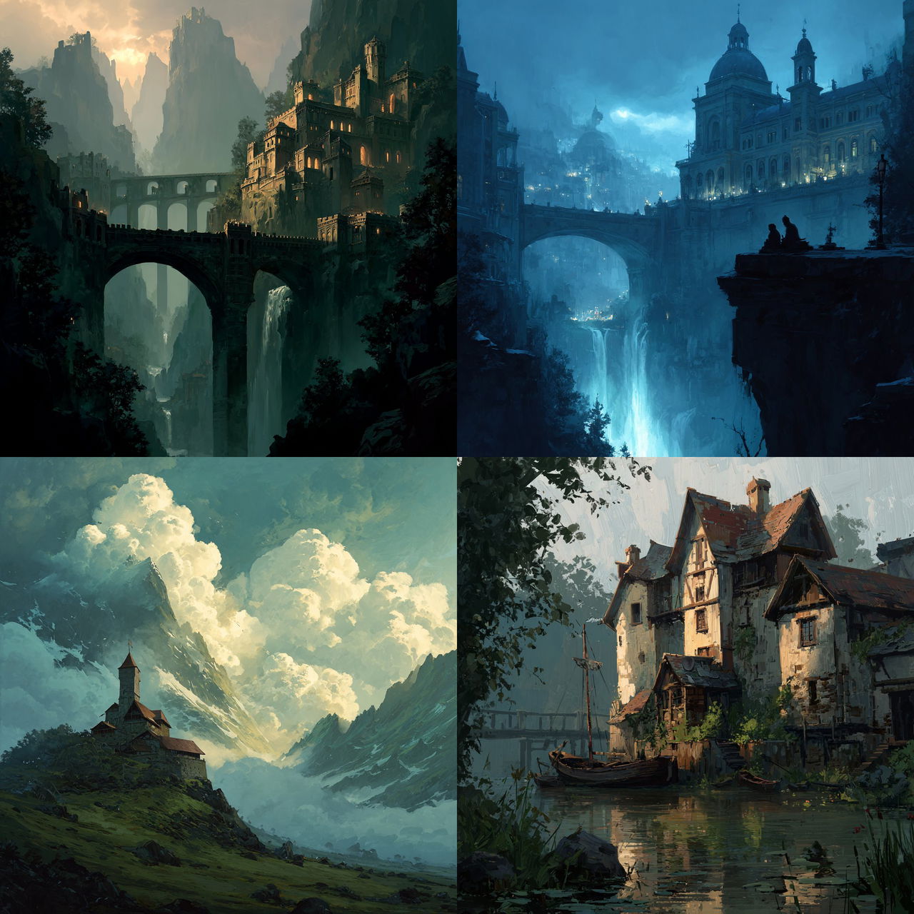 Andreas Rocha style, Midjourney V7, render 1 of 4