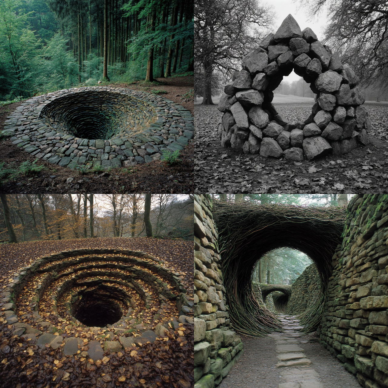 Andy Goldsworthy style, Midjourney V7, render 1 of 4