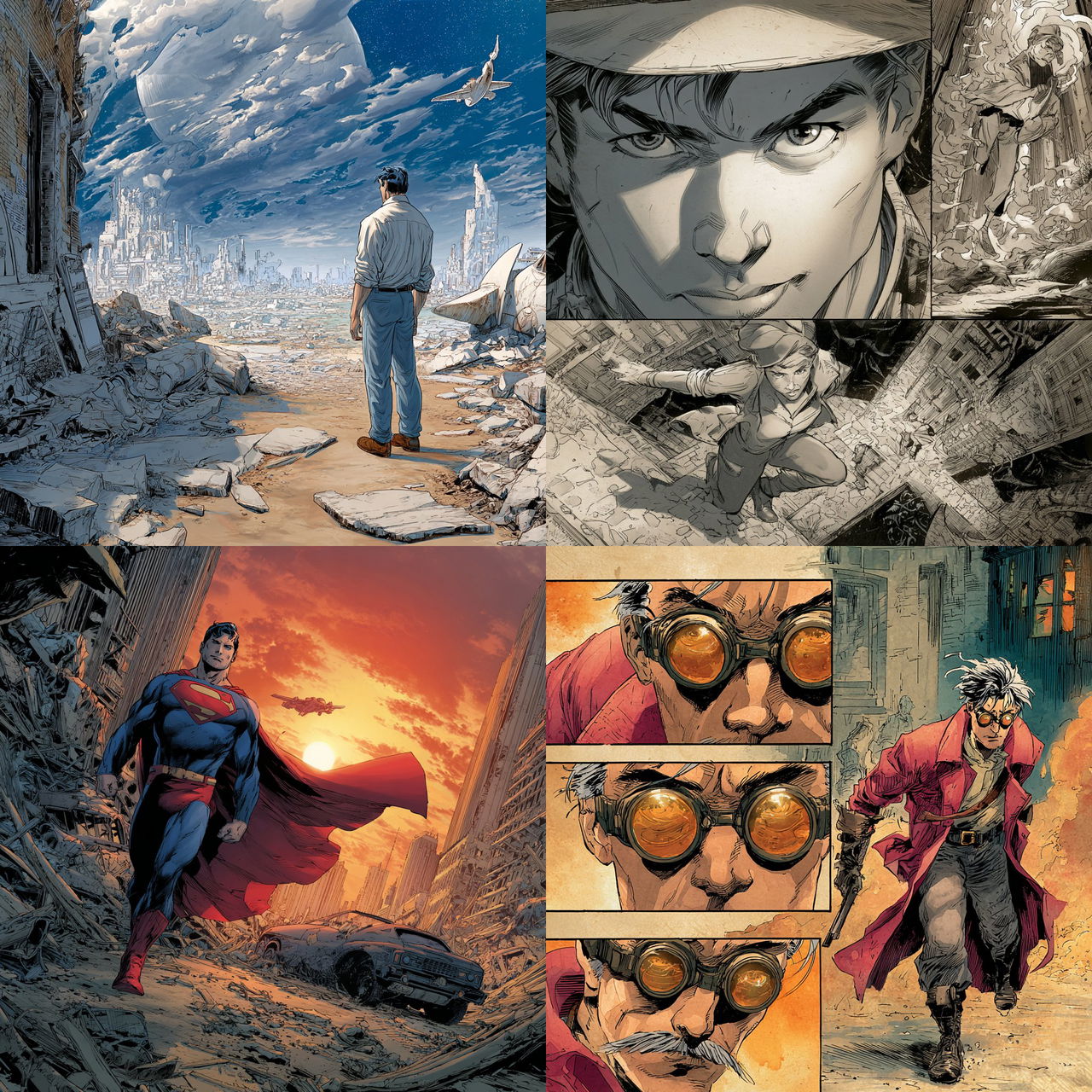 Andy Kubert style, Midjourney V7, render 1 of 4