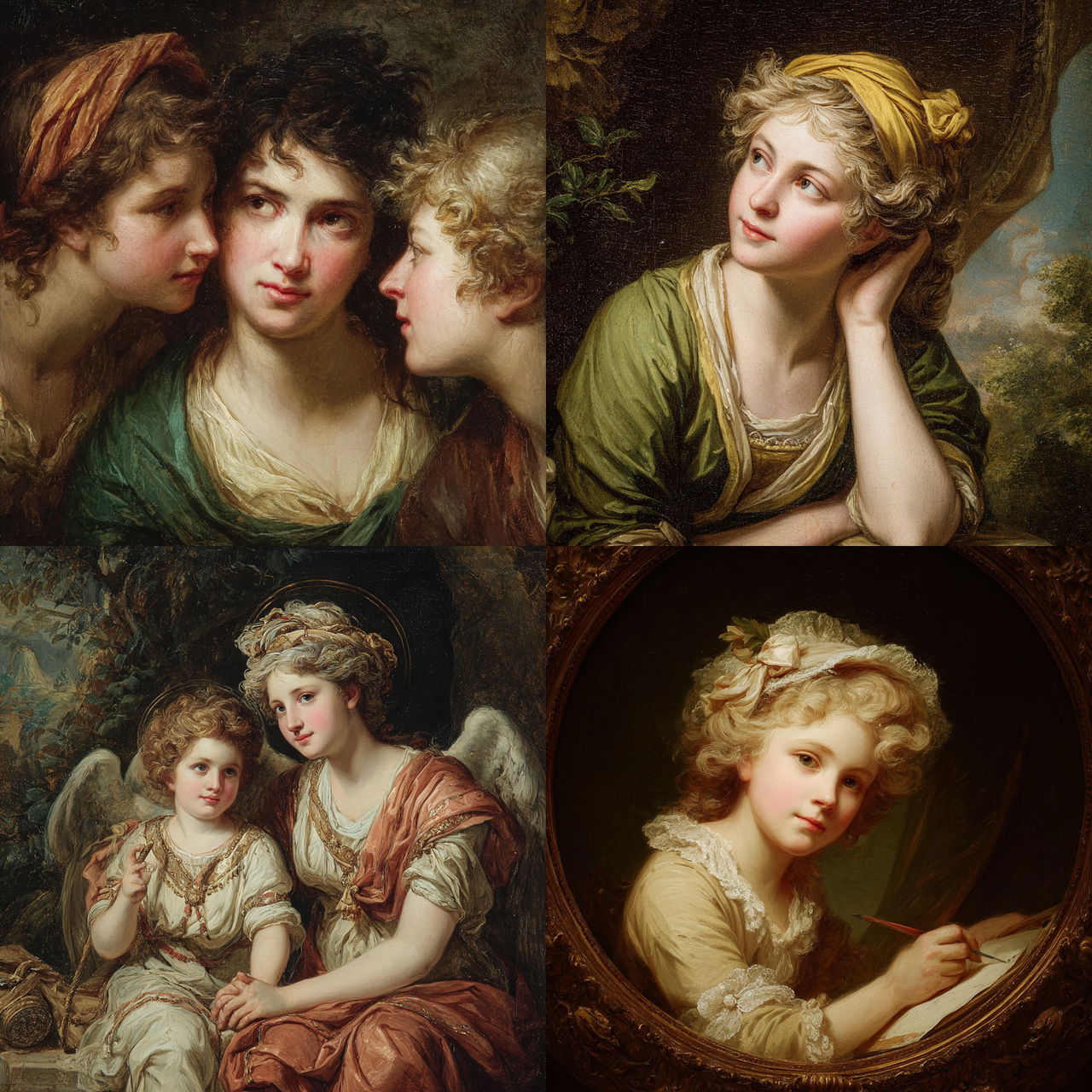 Angelica Kauffman style, Midjourney V7, render 1 of 4