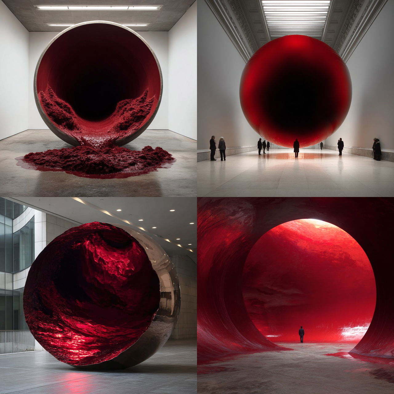 Anish Kapoor style, Midjourney V7, render 1 of 4
