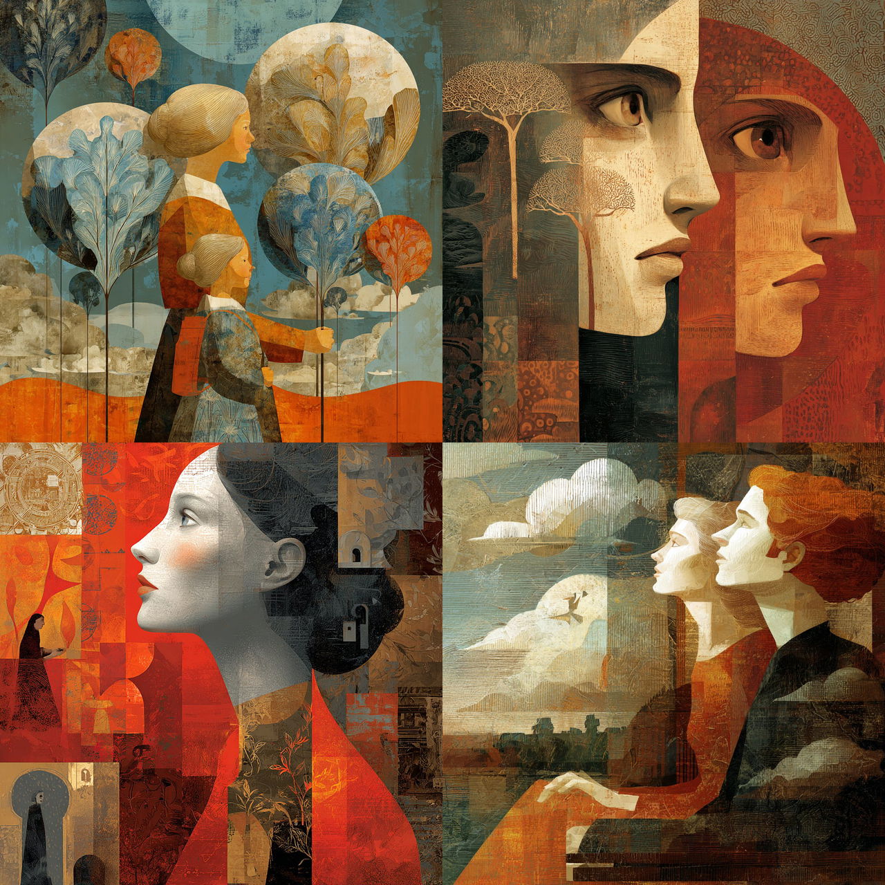 Anna and Elena Balbusso style, Midjourney V7, render 1 of 4