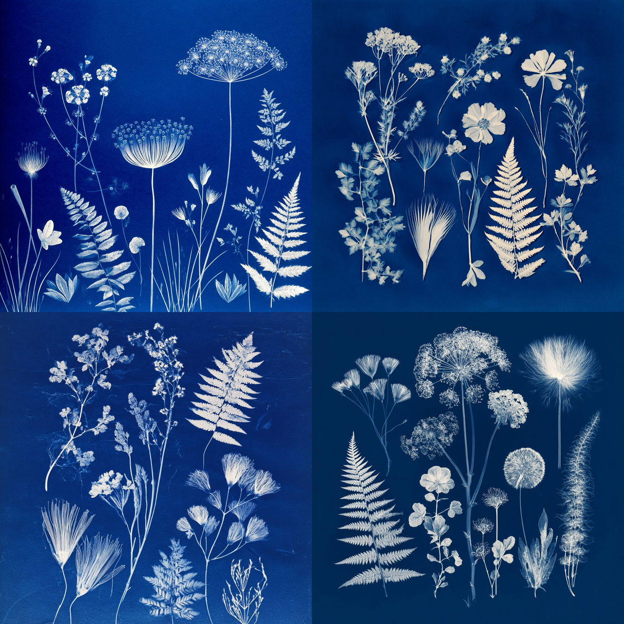 Anna Atkins style, Midjourney V7, render 1 of 4