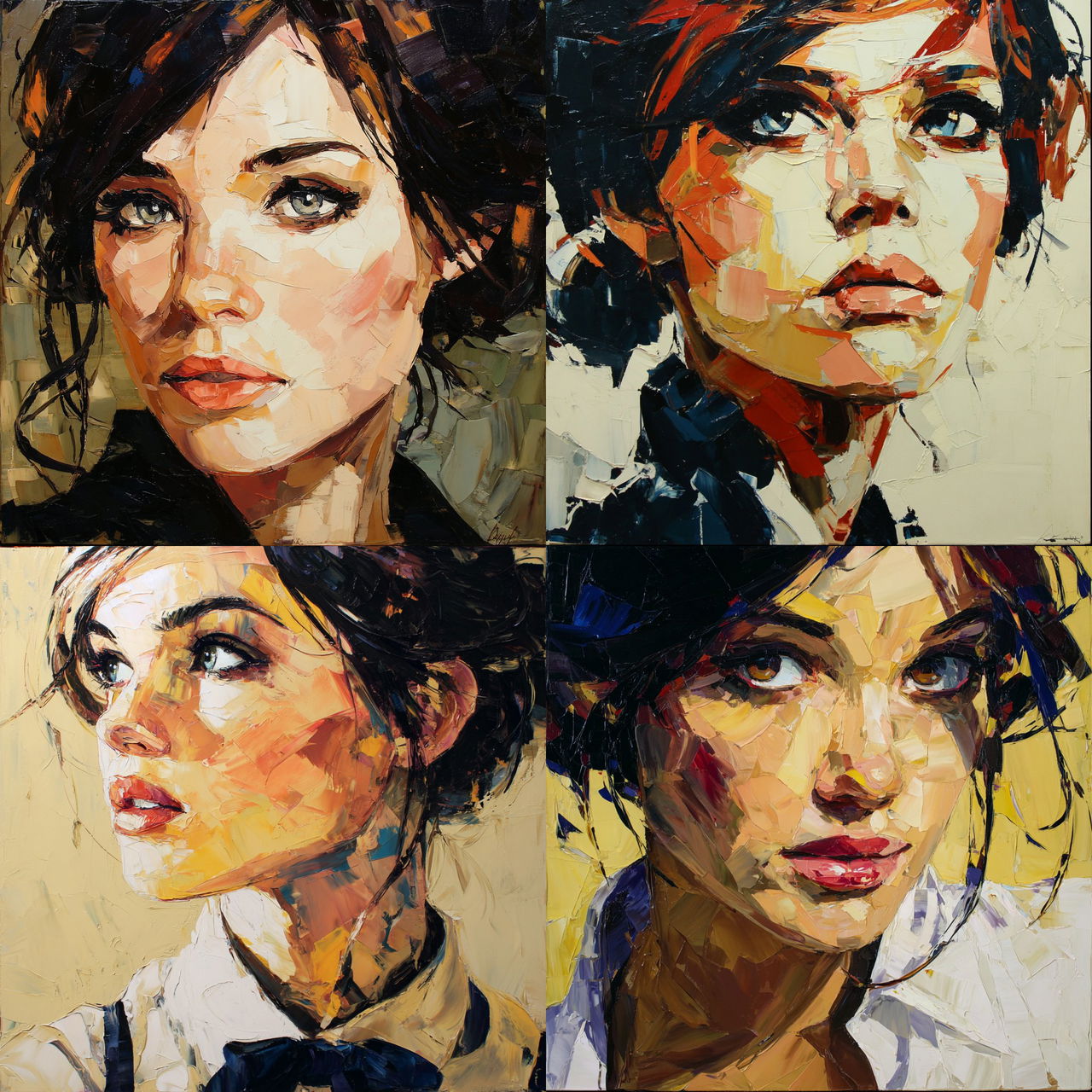Anna Bocek style, Midjourney V7, render 1 of 4