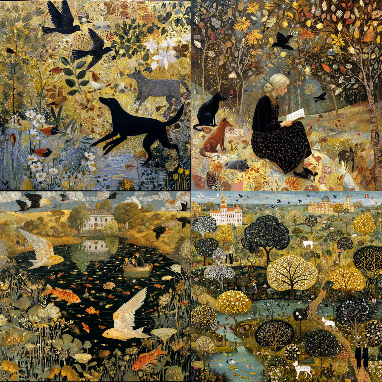 Anna Pugh style, Midjourney V7, render 1 of 4