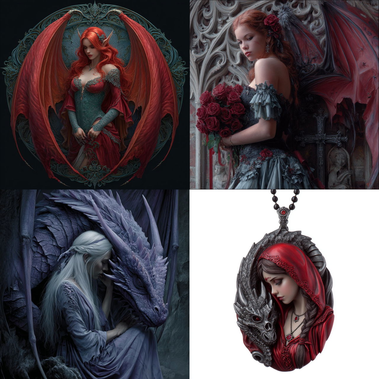 Anne Stokes style, Midjourney V7, render 1 of 4