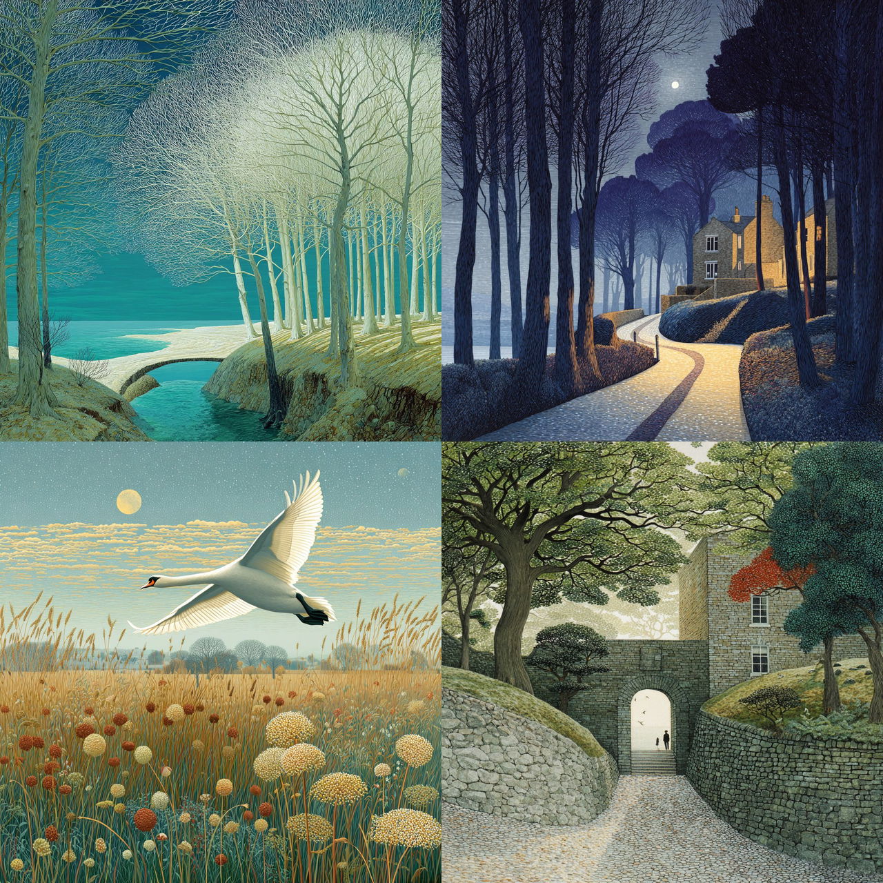 Annie Ovenden style, Midjourney V7, render 1 of 4