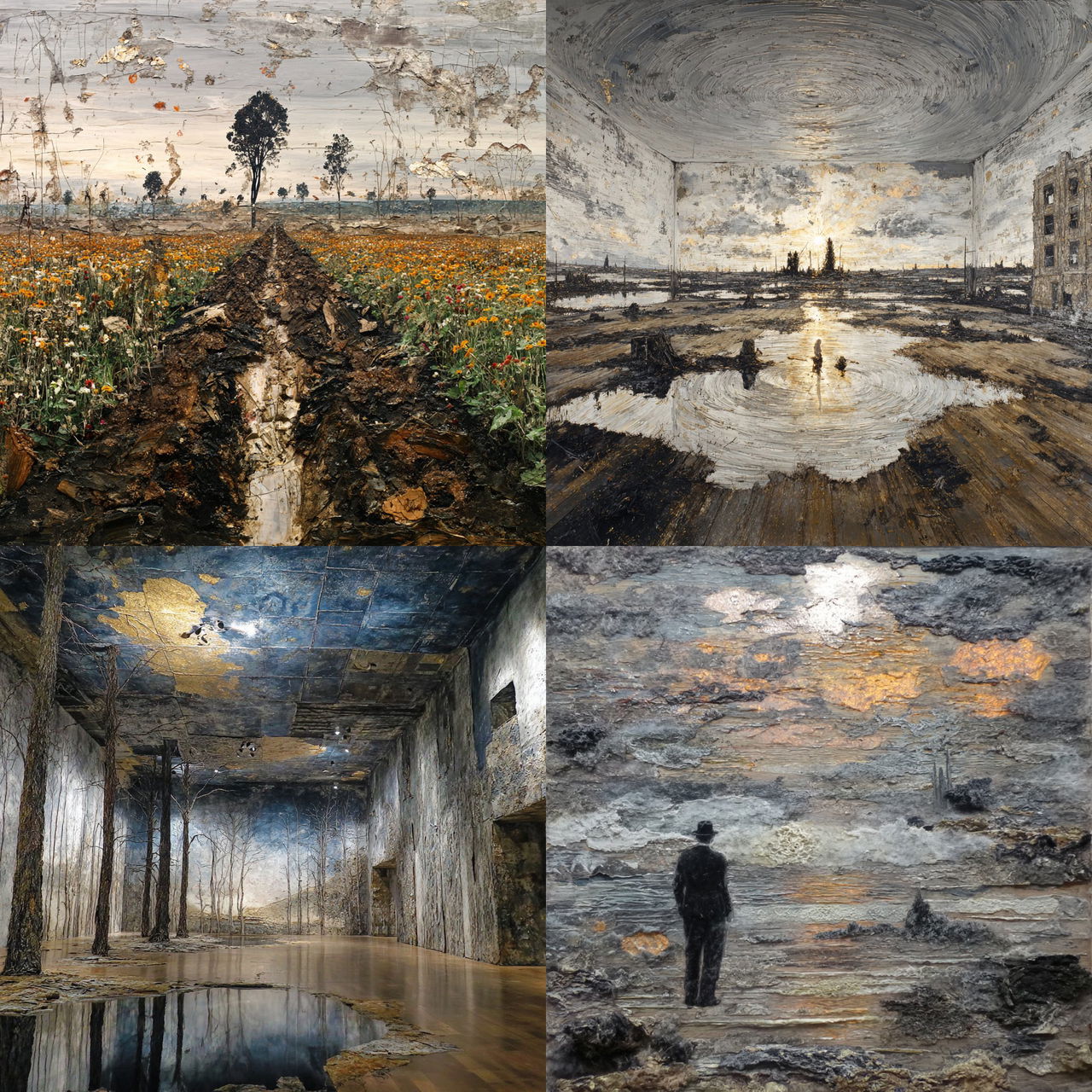 Anselm Kiefer style, Midjourney V7, render 1 of 4