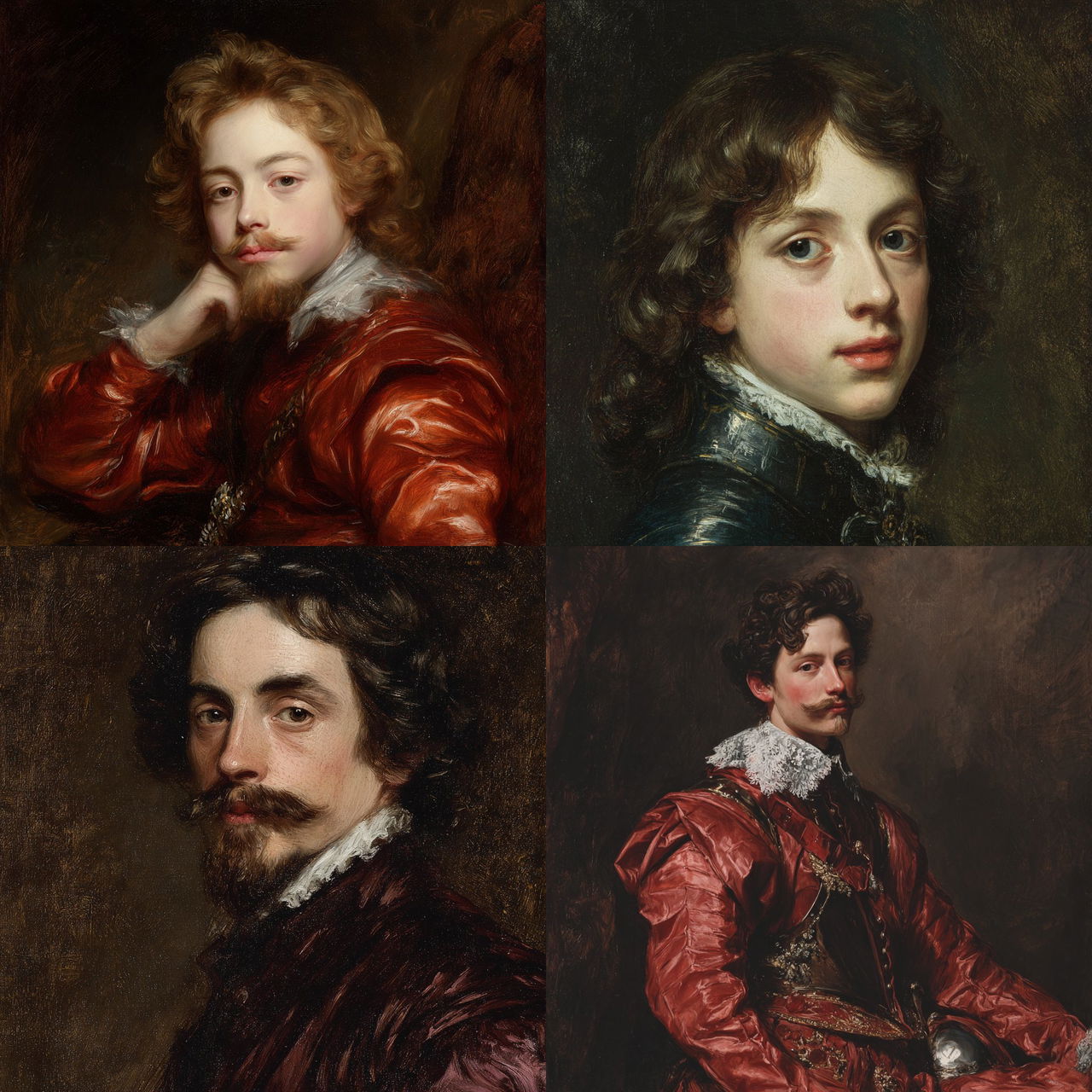 Anthony van Dyck style, Midjourney V7, render 1 of 4
