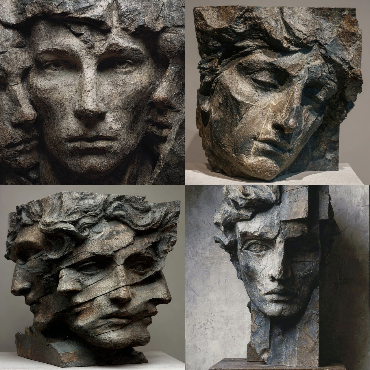 Antoine Bourdelle style, Midjourney V7, render 1 of 4