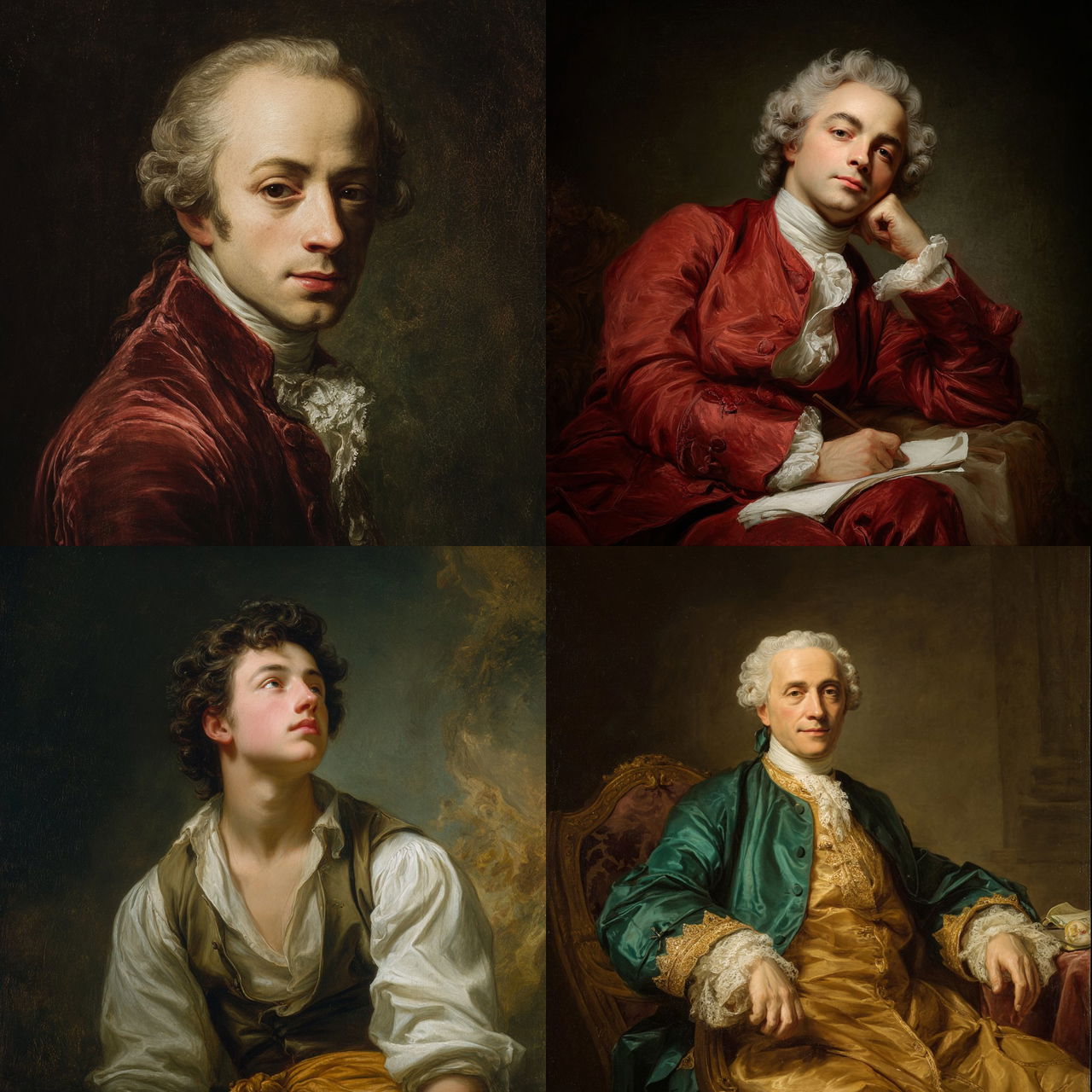 Anton Raphael Mengs style, Midjourney V7, render 1 of 4