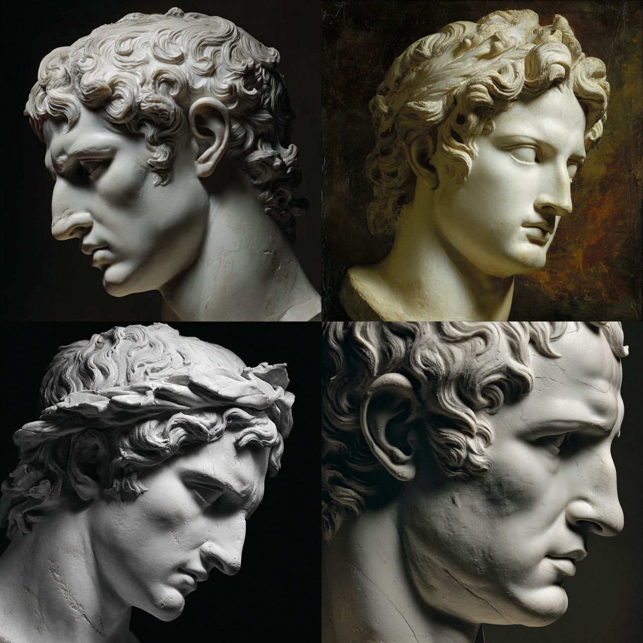 Antonio Canova style, Midjourney V7, render 1 of 4