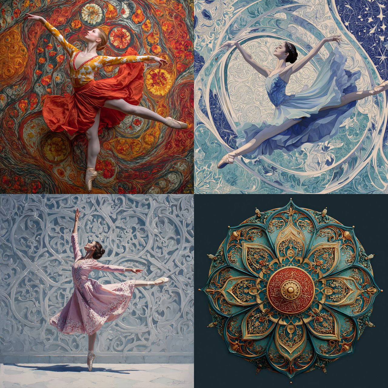 Arabesque style, Midjourney V7, render 1 of 4