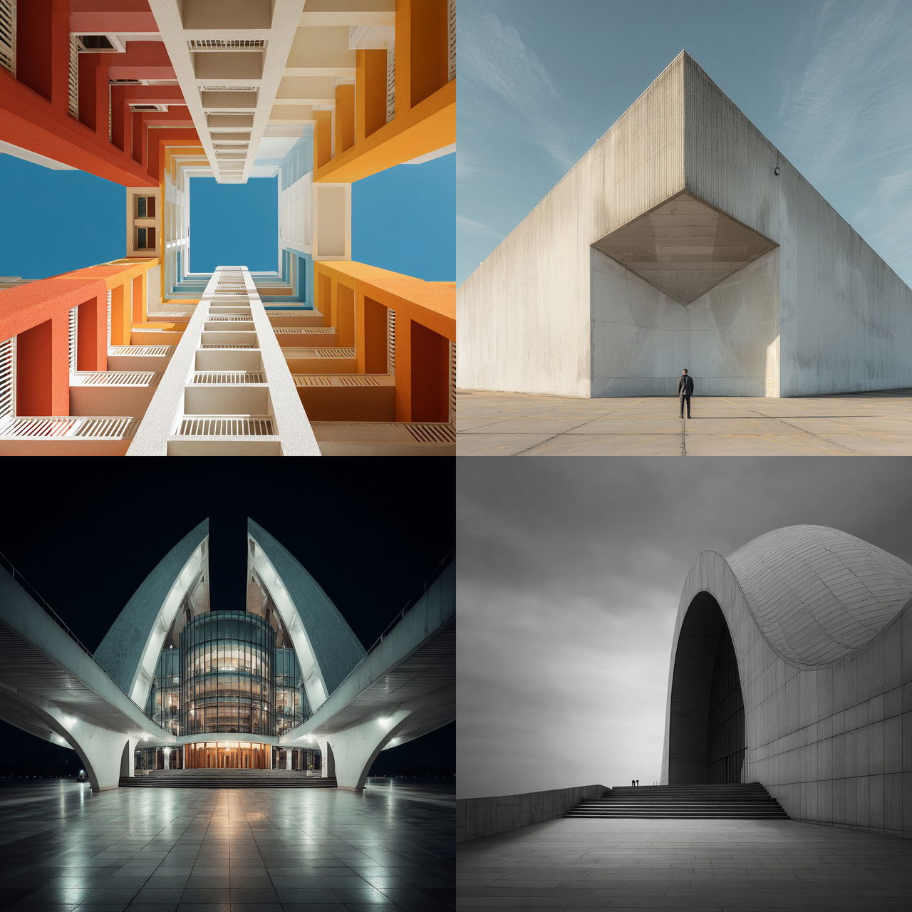 Architectural photography style, Midjourney V7, render 1 of 4