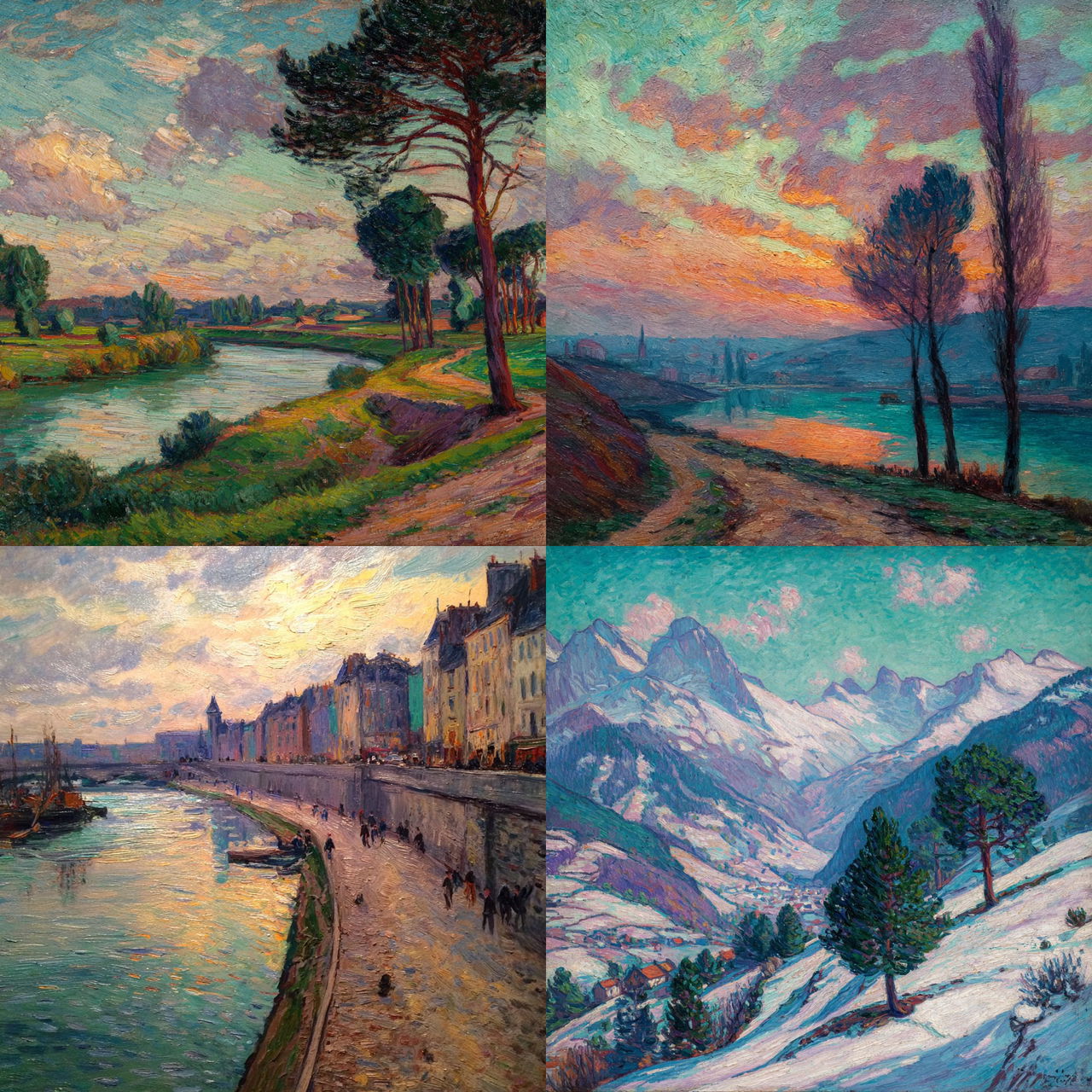Armand Guillaumin style, Midjourney V7, render 1 of 4