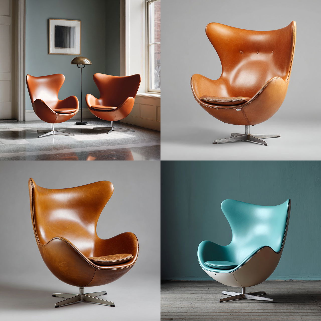 Arne Jacobsen style, Midjourney V7, render 1 of 4