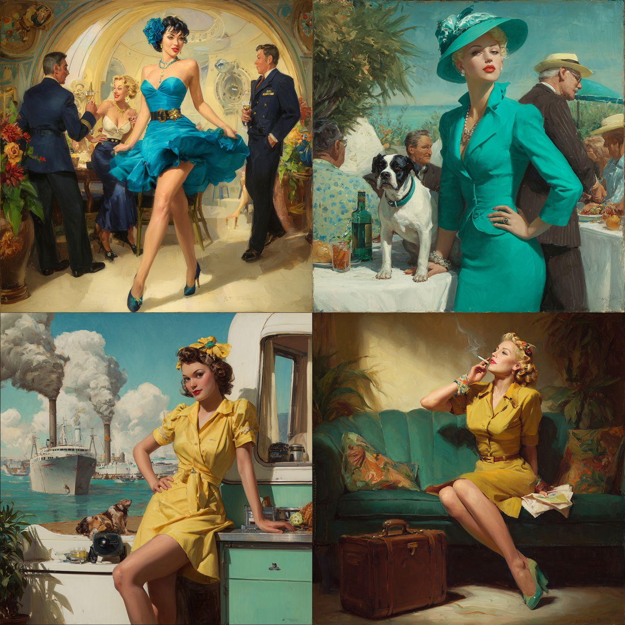 Art Frahm style, Midjourney V7, render 1 of 4
