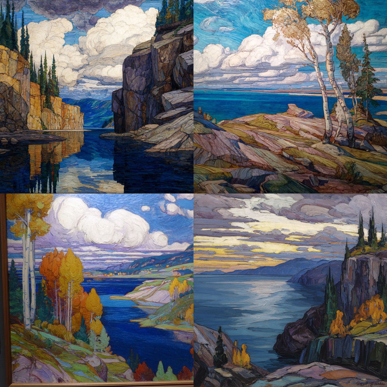 Arthur Lismer style, Midjourney V7, render 1 of 4
