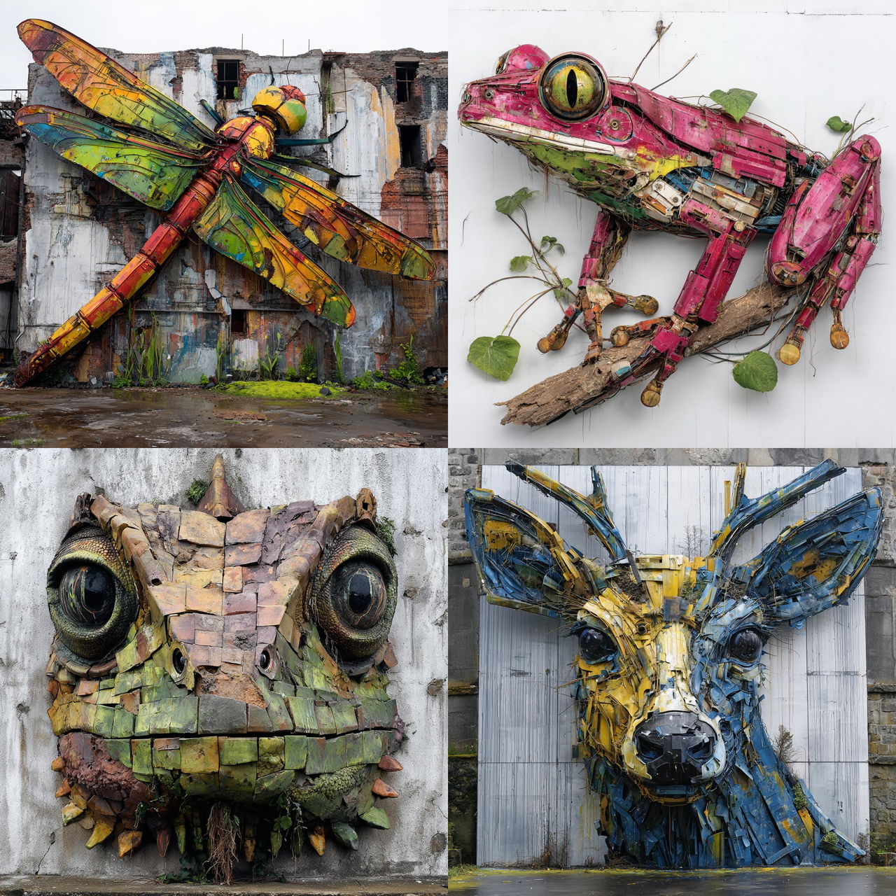 Artur Bordalo style, Midjourney V7, render 1 of 4