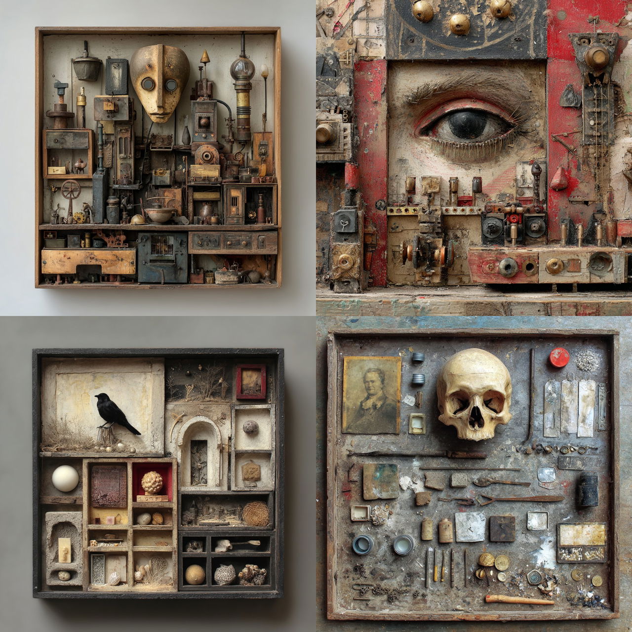 Assemblage style, Midjourney V7, render 1 of 4