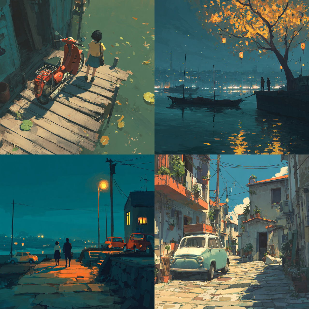 Atey Ghailan style, Midjourney V7, render 1 of 4