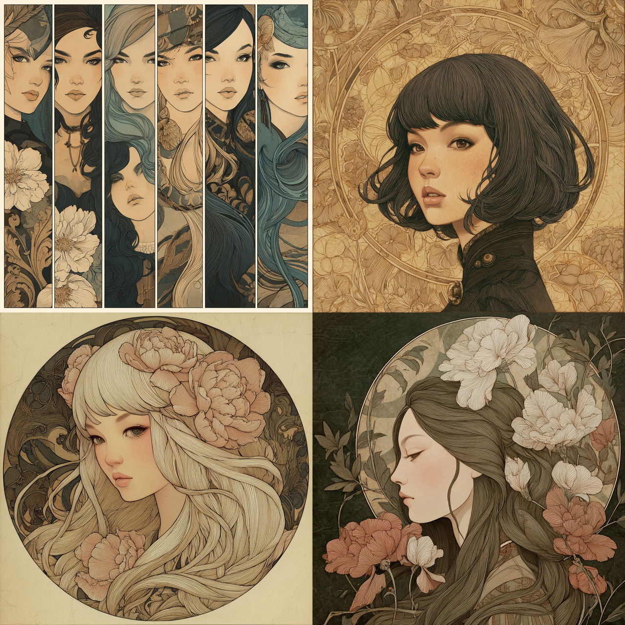 Audrey Kawasaki style, Midjourney V7, render 1 of 4