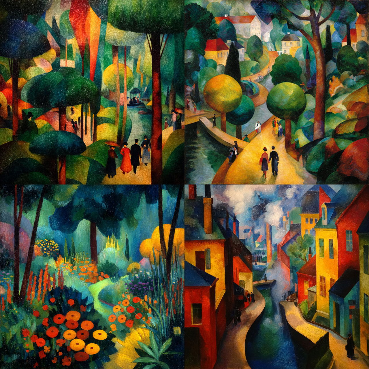 August Macke style, Midjourney V7, render 1 of 4